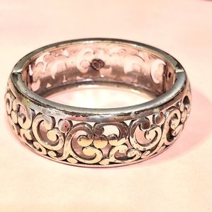 Brighton Wide Silver Bracelet